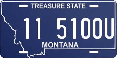MT license plate 115100U