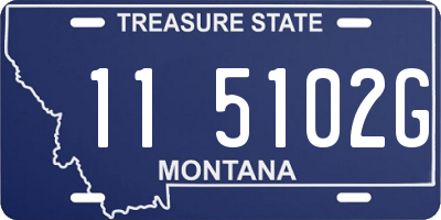 MT license plate 115102G