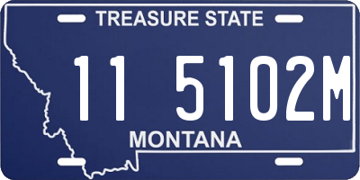 MT license plate 115102M