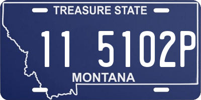 MT license plate 115102P
