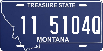 MT license plate 115104Q