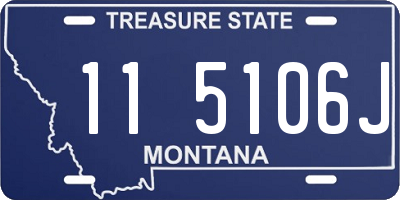 MT license plate 115106J