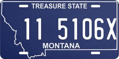 MT license plate 115106X