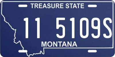 MT license plate 115109S
