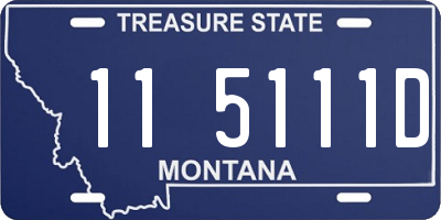 MT license plate 115111D