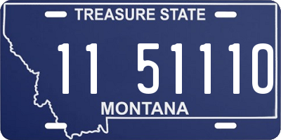 MT license plate 115111O