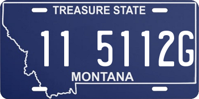 MT license plate 115112G