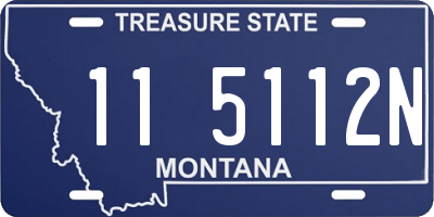 MT license plate 115112N