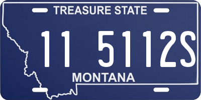 MT license plate 115112S