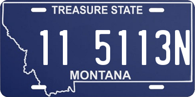 MT license plate 115113N