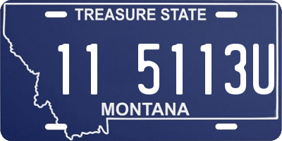 MT license plate 115113U