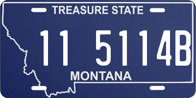 MT license plate 115114B