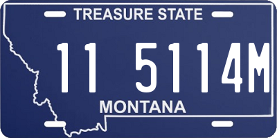 MT license plate 115114M