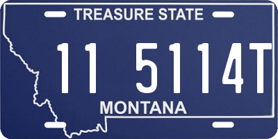 MT license plate 115114T