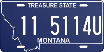 MT license plate 115114U