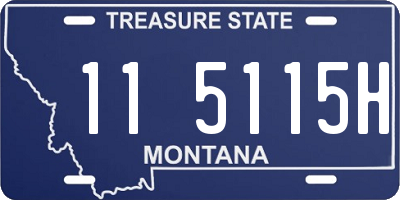 MT license plate 115115H