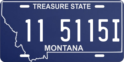 MT license plate 115115I