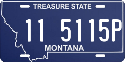 MT license plate 115115P