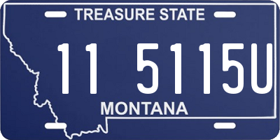 MT license plate 115115U