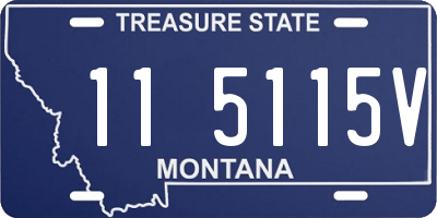 MT license plate 115115V