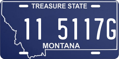 MT license plate 115117G