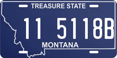 MT license plate 115118B