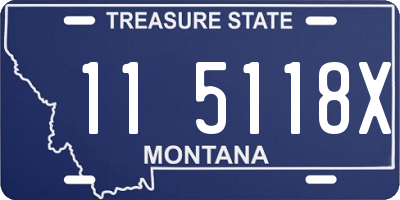 MT license plate 115118X