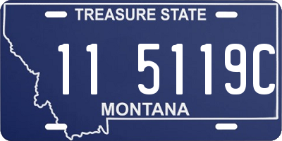 MT license plate 115119C