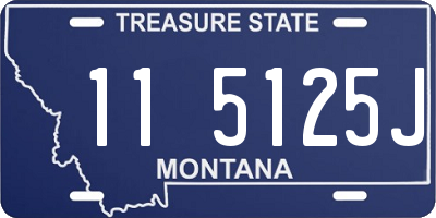MT license plate 115125J