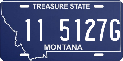 MT license plate 115127G