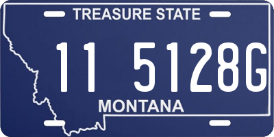 MT license plate 115128G
