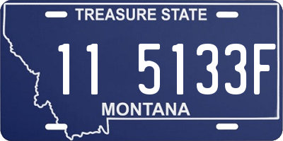 MT license plate 115133F