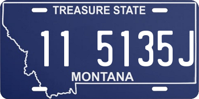 MT license plate 115135J