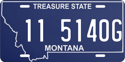 MT license plate 115140G