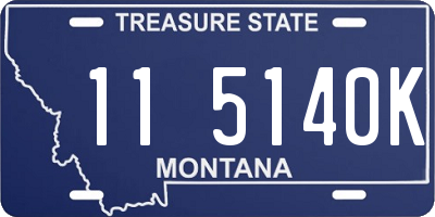 MT license plate 115140K