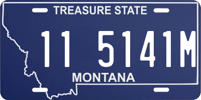 MT license plate 115141M