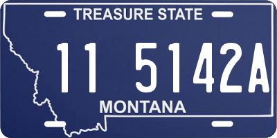 MT license plate 115142A