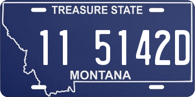 MT license plate 115142D
