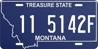 MT license plate 115142F