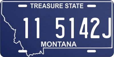 MT license plate 115142J