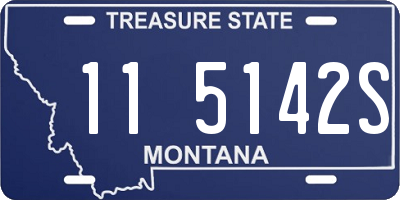 MT license plate 115142S
