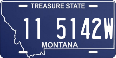 MT license plate 115142W