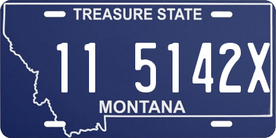 MT license plate 115142X