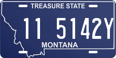 MT license plate 115142Y