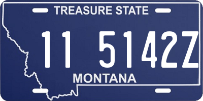 MT license plate 115142Z