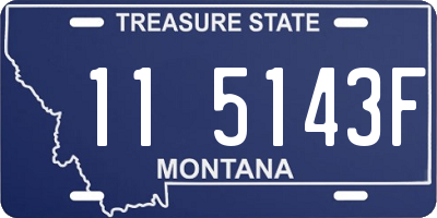 MT license plate 115143F