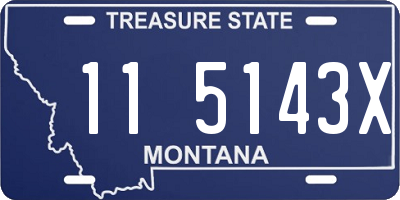 MT license plate 115143X