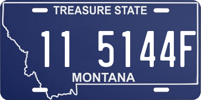 MT license plate 115144F