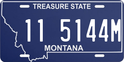 MT license plate 115144M