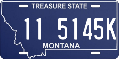 MT license plate 115145K
